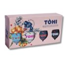 Kinkekarp milles on 4 Tohi Gin väikest minipudelit